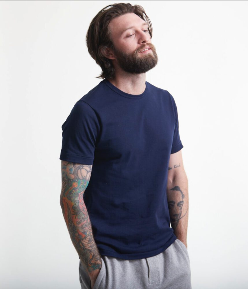 Merz b. Schwanen T-Shirt 1950's Ink Blue – Bild 3