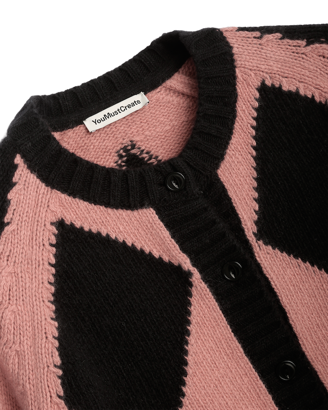 YMC // Atomic Cardigan Black/Pink – Bild 2